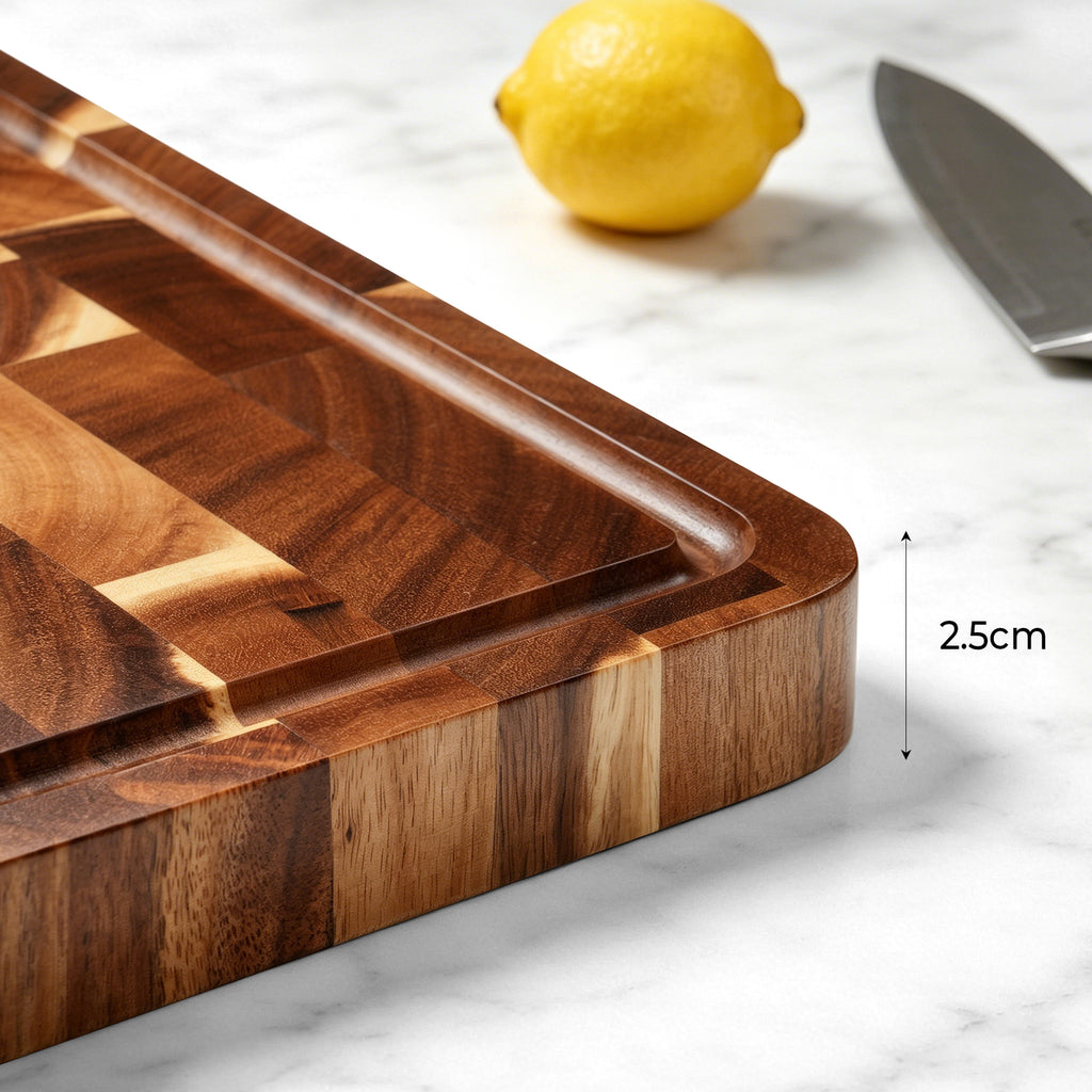 THICKENED DOUBLE SIDED ACACIA CUTTING BOARD
