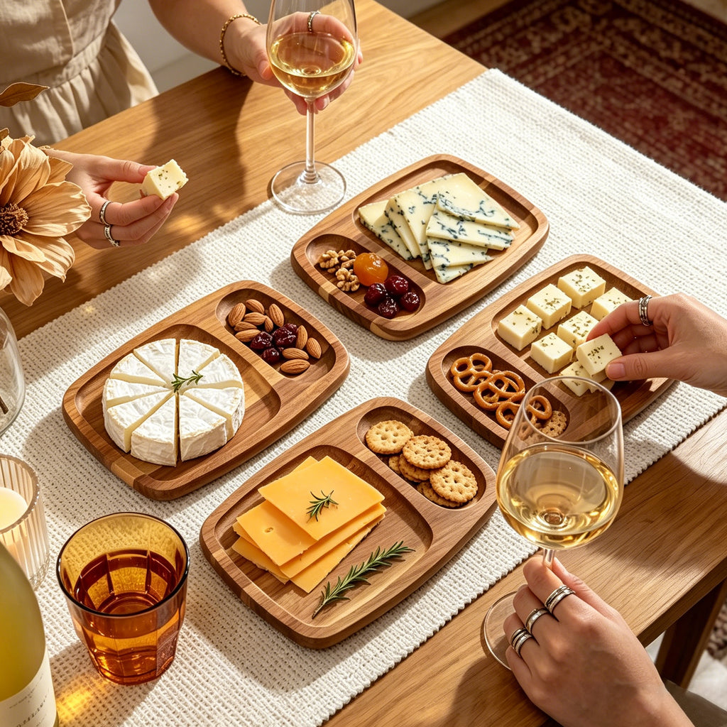 ACACIA WOOD CHEESE BOARD SET