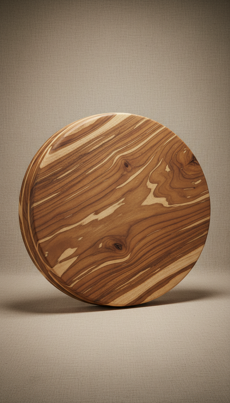 Vintage-Style Round Chopping Board